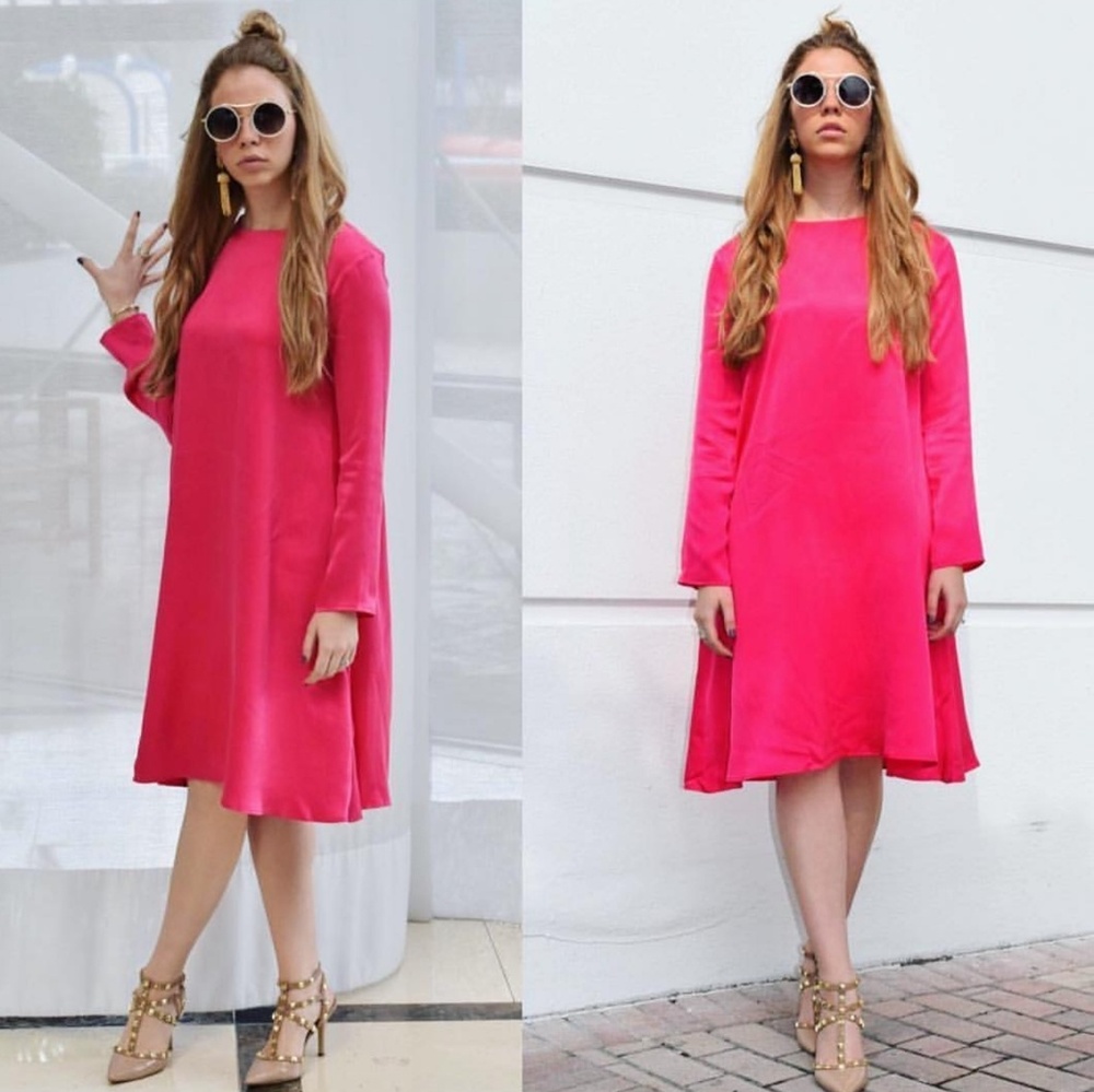 Raju Official Pink Silk Stella Dress